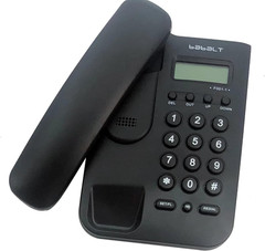 Corded Landline Phone with LCD Caller ID Black Basic Desk Wall Mountable for