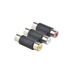 3 RCA Female to Female F/F Video Connector Converter Adapter for TV DVD HDTV AV