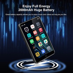 Portable 80GB MP3 Player with Bluetooth, Touch Screen & 40-Hour Battery
