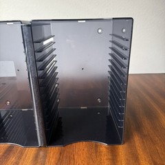 Atlantic 30 CD Storage Case Holder Rack Wall Mountable Black Plastic Retro