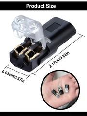 50pcs 2 Pin Waterproof Electrical Connector Car Automotive Wire Plug Terminal