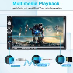 7″ Bluetooth Touch Screen 2DIN Car Stereo Radio Multi Media MP5 Player+Rear Cam