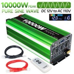 5000W 10000W Pure Sine Wave Power Inverter DC 12V to AC 110V Converter Camping