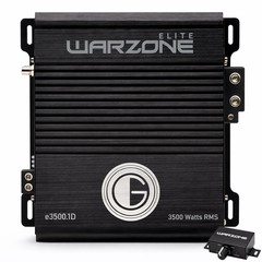 Gravity E3500.1D Warzone 3500W Car Amplifier + GR-EQ15 Equalizer + Wiring Kit