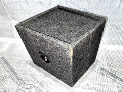 SEALED 10″ SUBWOOFER TRUCK BOX SLANTED ENCLOSURE SINGLE SUB 13X13X12 BOX