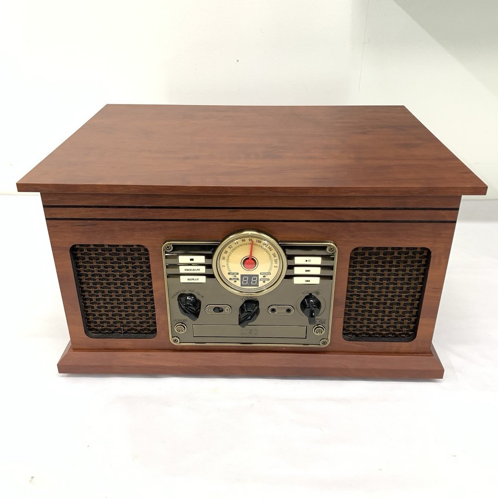 Victrola VTA-200B 6-in-1 Bluetooth Turntable Record Player CD Radio AUX – Works
