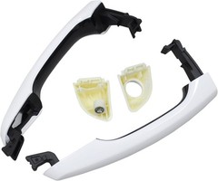 Front Driver and Passenger Side Exterior Door Handle White for Hyundai