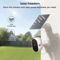 Aosu 3MP Solar Camera Outdoor Wireless WiFi Camera for Home Surveillance