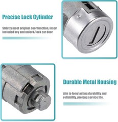 1Pcs Door Lock Cylinder w/ 2 Key for 1500 2500 3500 Yukon for Silverado Tahoe Su