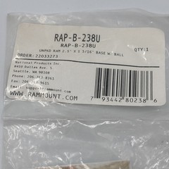 RAP-B-238U 1” Ball Composite Ram Mount Diamond Base Plate 2.5″x1.312″ AMPS Hole