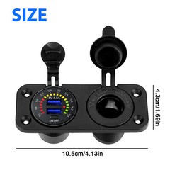 Dual USB Car Fast Charger Outlet, Cigarette Lighter Socket, Power Adapter Outlet