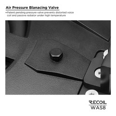 RECOIL WAS8 400W 8″ Waterproof Active Subwoofer with Passive Radiator