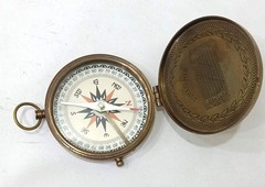 American Compass Antique Vintage Brass Rustic