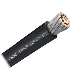 Pacer Black 4/0 AWG Battery Cable – Sold By The Foot