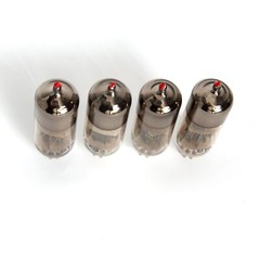 MILITARY MATCHED QUAD 6N6P RED-TIP (6N6P / 6N6 / 6Н6П) GOLD GRID