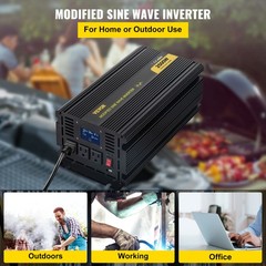 VEVOR Modified Sine Wave Converter 2500W 5000WDC 12V To AC 120V w/LCD
