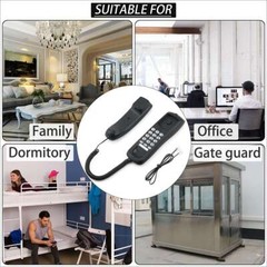 Desktop Corded Landline Phone Fixed Telephone Wall Mountable Home Office