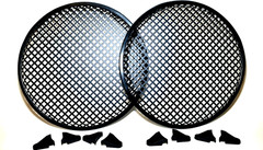 2 Pack 12″ Metal Subwoofer/Speaker Waffle Grill Cover w/ Clips