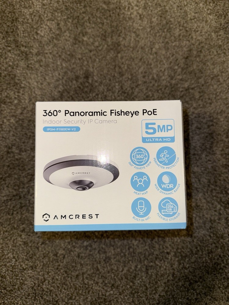 Amcrest Indoor Fisheye Camera POE | IP5M-F1180EW 360°
