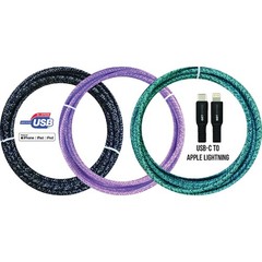 GetPower 10 Ft. Apple Lightning to USB-C Braided Power Delivery Cable GetPower
