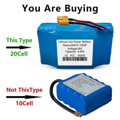 NEW 36V 4400mah lithium-ion battery 10S2P For Hoverboard Scooter Balance Board
