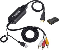 HDMI to RCA Cable, HDMI to RCA Converter Adapter Cable, 1080P HDMI to AV 3RCA