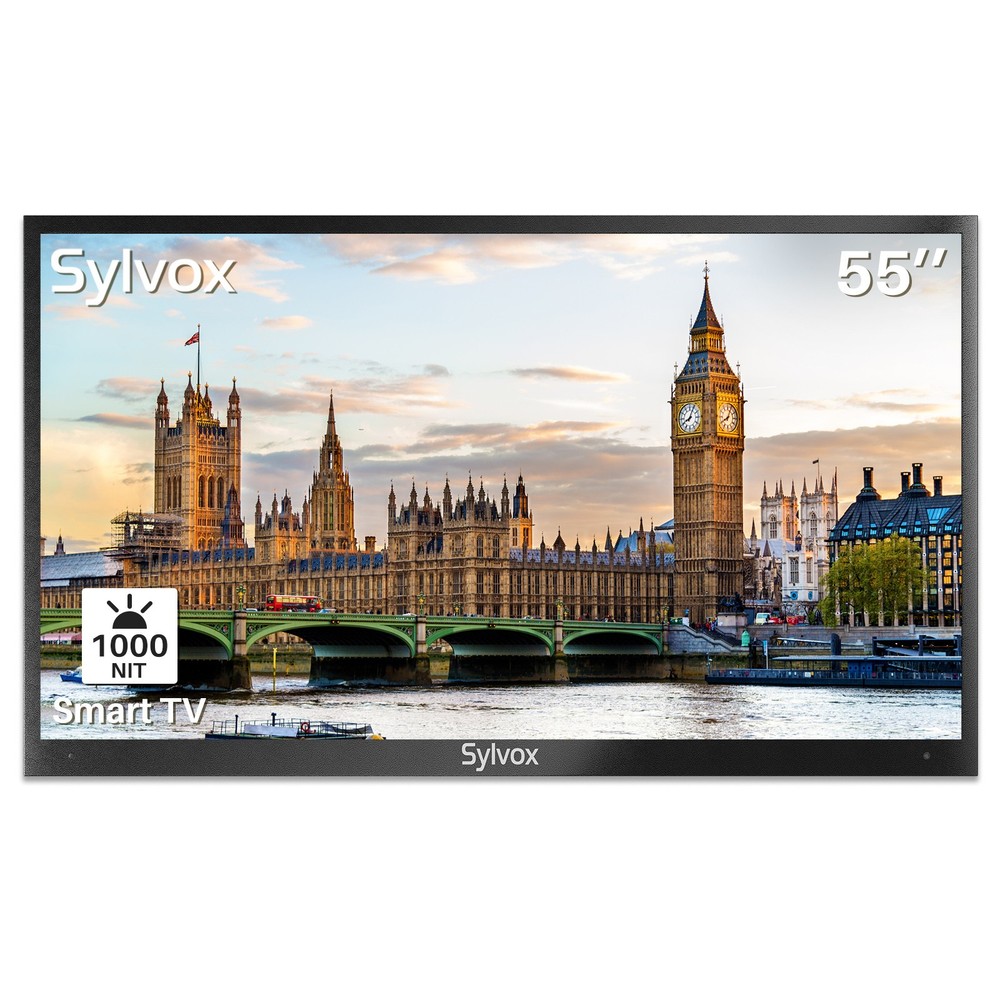 Sylvox 55” Smart Outdoor Android TV Waterproof 4K High Brightness 1000nits 4K