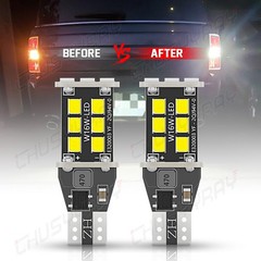 LED 921 Reverse Backup + 2825 License Plate Light for GMC Sierra 1500 2014-2020