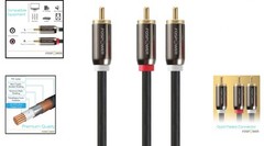 24K Gold Plated RCA Y-Adapter 6ft – Enhanced Audio Splitter for Subwoofers