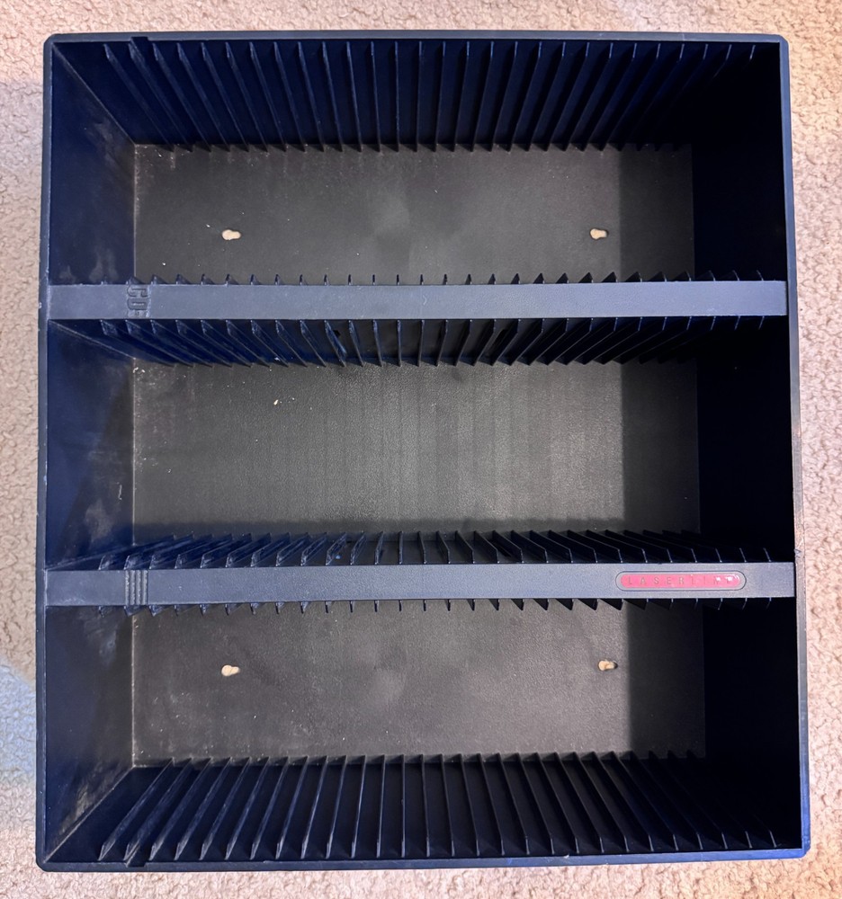 Laserline 90 CD Media Storage Holder Rack Case Organizer Black Wall Mountable