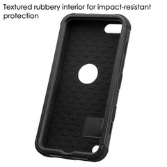 For iPod Touch 7th Generation – BLACK Hybrid Armor High Impact Rugged Case Cover