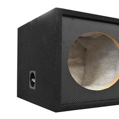 Atrend 10″ Dual Subwoofer Enclosure Vented Carbon Fiber Black MDF Box DZV10
