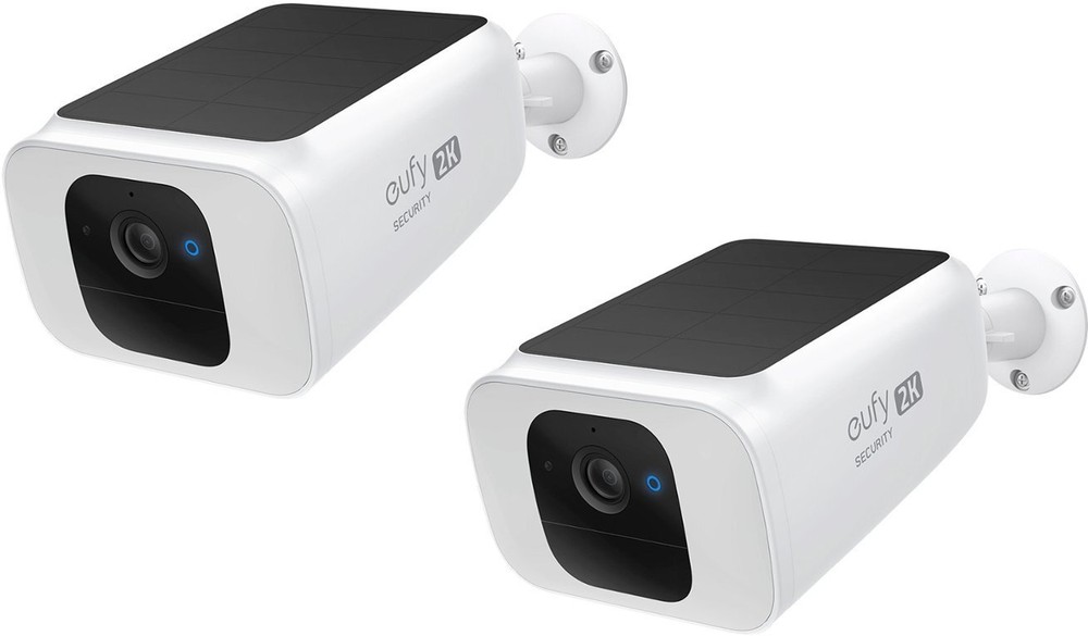 eufy 2K Solar Security Cameras Wireless Outdoor Spotlight SoloCam S230 (2Pack)