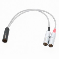Mini-XLR 3-Pin TA3M to Dual 3Pin small-XLR TA3M 8″ L2B2AT 1M2M Balanced Cable