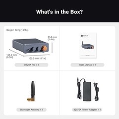 Bluetooth 5.0 Amplifier 300W x2 Mini Class D Stereo Receiver for Passive Speaker