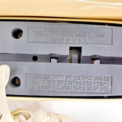 AT&T Corded Trimline Touch Tone Phone Push Button Almond Vintage FOR PARTS