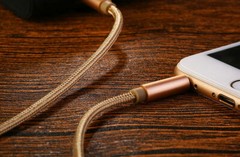 Golden 3.5mm Male to Male Aux Cable Cord Car Audio Headphone Jack PC Stereo