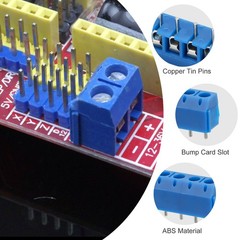 100pcs PCB Mount Screw Terminal Block Connectors 5mm Pitch Electronics Projects