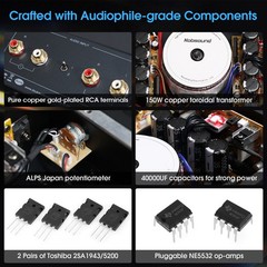Single-Ended Class A Stereo Amplifier HIFI Integrated Amp for Speakers 42W x2