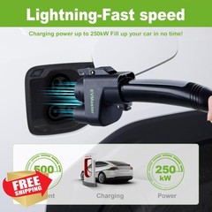 EVMaster NACS to CCS1 Adapter 500A/1000V DC Fast Charging