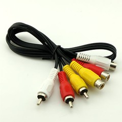 50cm 3 RCA Male Jack to Female Audio Composite Extension Video Adapter Cable DVD