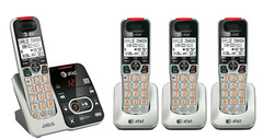AT&T 4 Handset DECT 6.0 Expandable Cordless Phone w Answering System & Caller ID