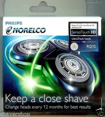 NEW PHILIPS NORELCO RQ12 RQ 12 SENSOTOUCH 3D 1290 1280 1260 1250 Shaver HEADS
