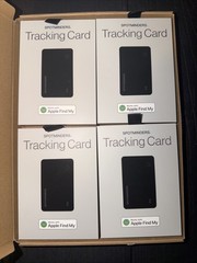 SPOTMINDERS Apple MFI Certified Wallet Tracking Card Black 4-Pack – Works wit…