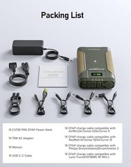 EASYLONGER CPAP Battery Backup Power Supply ES720 PRO, 276.48Wh Battery Pack