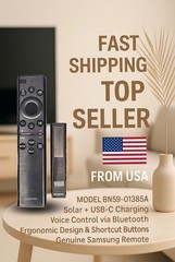 New BN59-01385A/BN59-01357F For Samsung Solar USB Rechargeable Voice TV Remote
