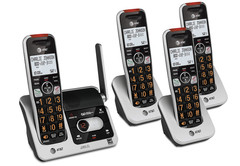 AT&T BL102-4 DECT 6.0 4-Handset Cordless Phone for 4 Handset, Silver/Black