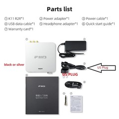 FiiO K11 R2R USB DAC & Headphone Amplifier 1300mW, 384kHz/24Bit DSD256 (Black)