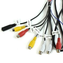 VIKNAN 20-pin RCA Output Cable for Android Car Radio Video Audio Adapter Cabl…