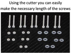 Premium NYLON Phono Cartridge Screw Set M2x20mm + nuts + extra soft flat washers